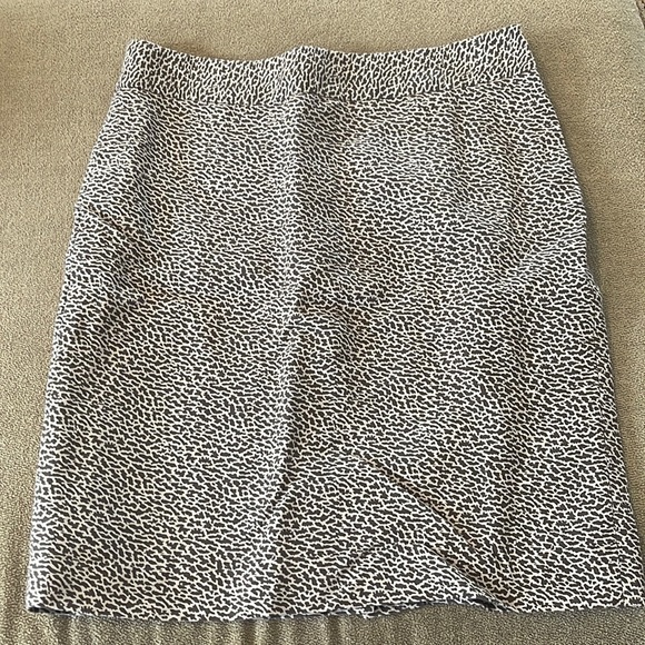Loft Petite Leopard print skirt size 4p lined brown tan - Picture 1 of 6